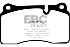 Alternative view of EBC 05-09 Land Rover Range Rover 4.2 Supercharged Yellowstuff Front Brake Pads