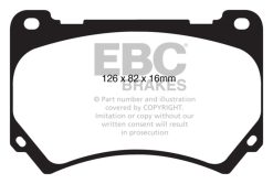 Alternative view of EBC 11+ Hyundai Equus 4.6 Yellowstuff Front Brake Pads