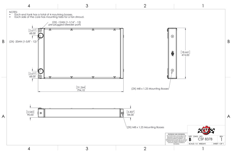 CSF Motorsport Dual-Pass Competition Radiator - Image 15