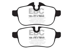 EBC 09+ BMW Z4 3.0 (E89) Redstuff Rear Brake Pads