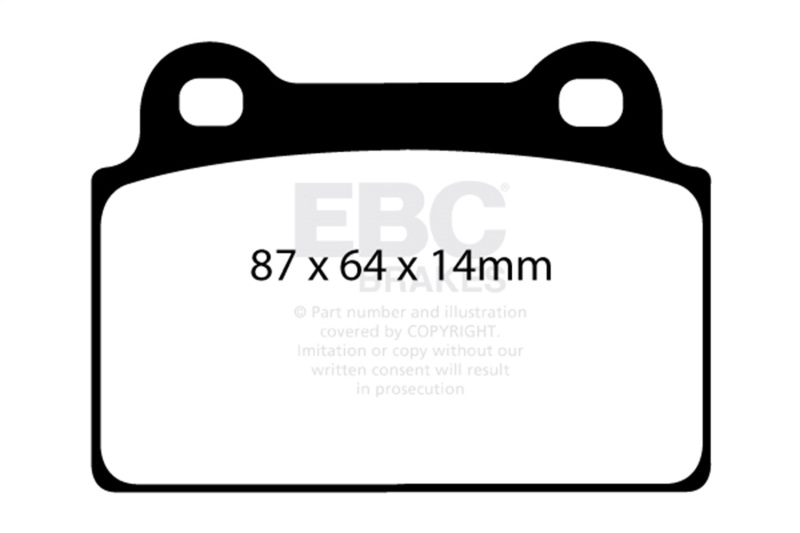 EBC 08-16 Mitsubishi Lancer Evo 10 2.0 Turbo (1 piece rotor) Bluestuff Rear Brake Pads - Image 2