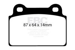EBC Racing 08-16 Mitsubishi Lancer Evo X RP-1 Race Rear Brake Pads - Image 5