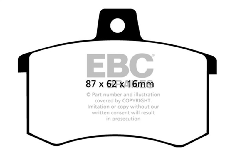 EBC 89-90 Audi 100 Quattro 2.3 Yellowstuff Rear Brake Pads - Image 2