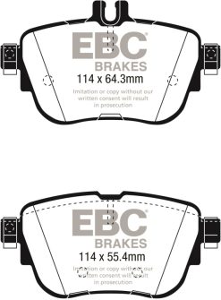 EBC 2017+ Mercedes-Benz E300 (W213) Ultimax Rear Brake Pads