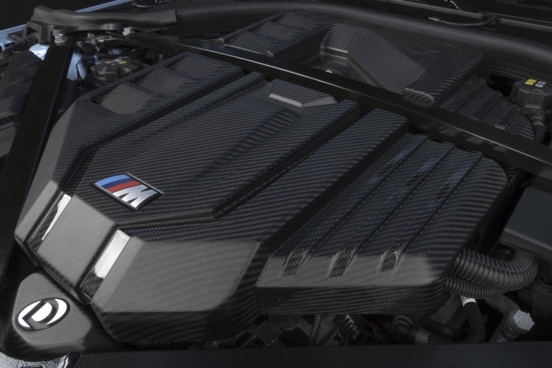 Dinan 21-27 BMW M2/M3/M4 (G80/G82/G87) Matte Carbon Fiber Engine Cover w/Gloss Accents - Image 8
