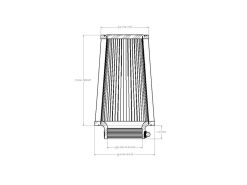 aFe POWER Universal Clamp-On Air Filter w/ D2 Dura-Dry Media - 3-1/2in F x 6in B x 4-3/4in T x 9in H - Image 6