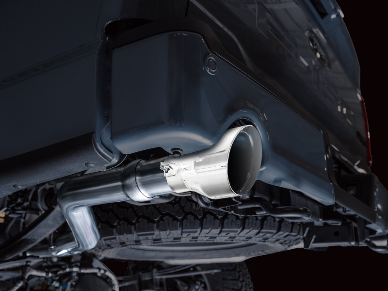 AWE Tuning 2021+ Ford F150 Tremor w/ Bumper Cutouts 0FG Resonated Cat-Back w/ Chrome Silver Tips - Image 7