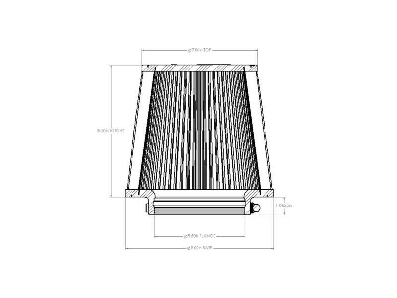 aFe Magnum FORCE Intake Replacement Air Filter w D2 Dura-Dry Media 5-1/2in F x9in B x7in T x8in H - Image 6