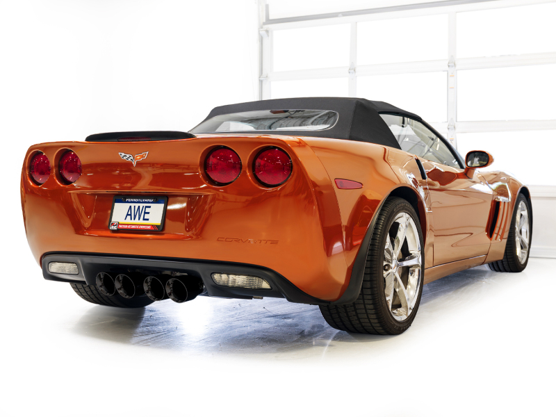 AWE Tuning 05-07 C6 Chevrolet Corvette 6.0L Track Edition Axle-Back Exhaust w/ Diamond Black Tips - Image 5