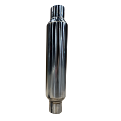 Kooks 2.5in Round Clamp In Muffler 14in Long Polished Stainless Steel - Image 4
