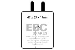 Alternative view of EBC 59-65 Aston Martin DB4 3.7 Vantage Greenstuff Front Brake Pads