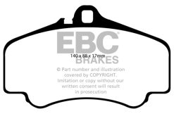 Alternative view of EBC 99-01 Porsche 911 (996) GT3 RP-X Race Front Brake Pads