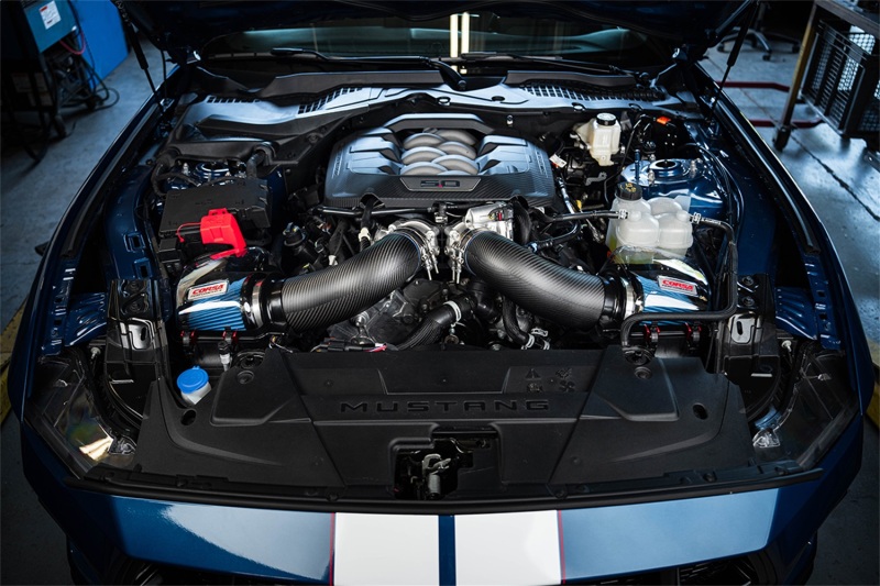 Corsa 2024+ Ford Mustang GT 5.0L Carbon Fiber Cold Air Intake w/ MaxFlow Oiled Air Filters - Matte - Image 2