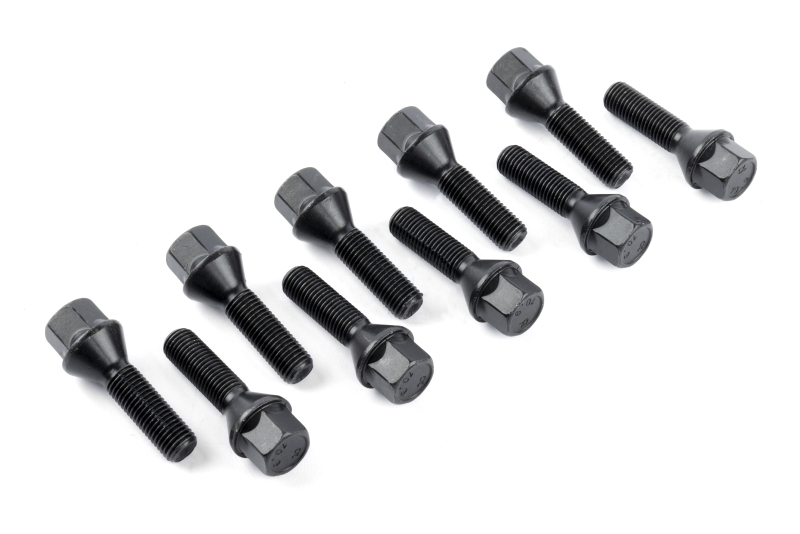 Dinan Lug Bolts - Cone Seat - M12x1.5 - 28mm - Black (Set of 10)