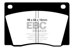 Alternative view of EBC 67-74 Ac 428 7.0 Yellowstuff Front Brake Pads