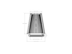 aFe POWER Universal Clamp-On Air Filter w/ D2 Dura-Dry Media - 4in F x 6in B x 4in T x 7in H - Image 6