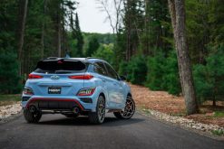 MBRP 22-23 Hyundai Kona N 2.0L Turbo 3in Cat Back Dual Rear with Carbon Fiber Tips - T304 - Image 3