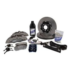 EBC Racing 12-20 Fiat 500 Abarth 1.4T Anodized Apollo-4 Calipers 330mm Rotors Front Big Brake Kit