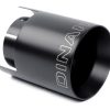 Dinan Double-Walled 4.5in Clamp-On Exhaust Tip - Black - 4.5in Outlet / 3.25in Inlet