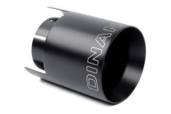 Alternative view of Dinan Double-Walled 4.5in Clamp-On Exhaust Tip - Black - 4.5in Outlet / 3.25in Inlet