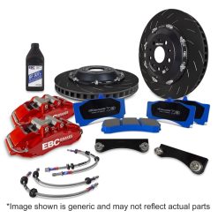 EBC Racing 2019+ BMW M235i (F44) Red 6 Piston Apollo Calipers 355mm Rotors Front Big Brake Kit - Image 3