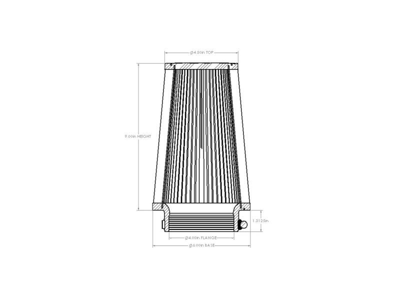 aFe Magnum FORCE Intake Replacement Air Filter w/ D2 Dura-Dry Media 4 F x6in B x4-1/2in T x9in H - Image 6