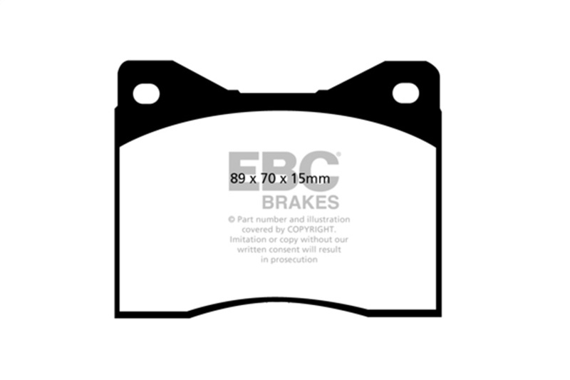 EBC 88-90 Lamborghini Countach 5.2 (Anniversary) Yellowstuff Rear Brake Pads - Image 2