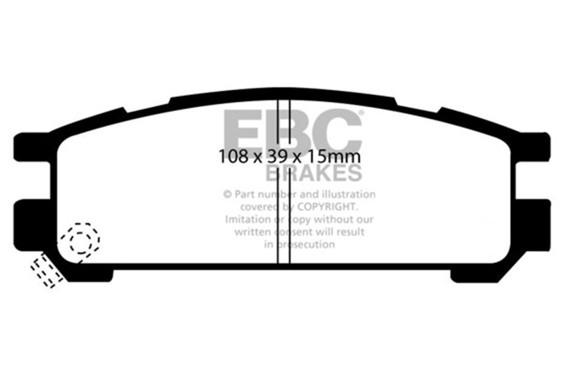 EBC 95-96 Subaru Impreza 2.2 Bluestuff Rear Brake Pads - Image 2