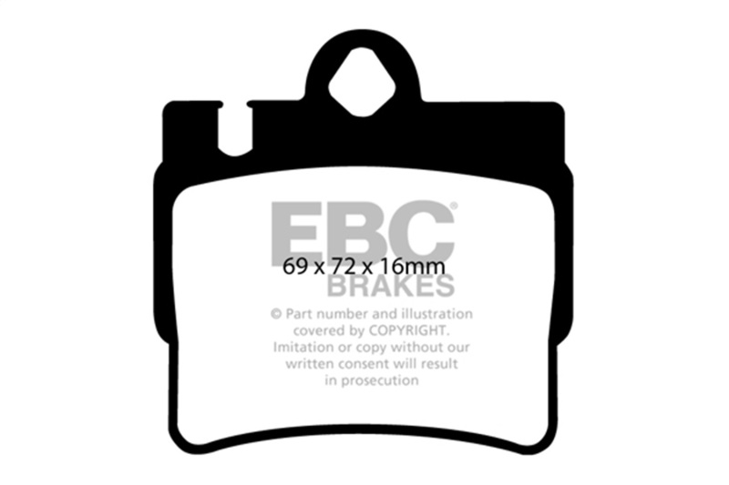 EBC 01-02 Mercedes-Benz CL55 AMG 5.5 Yellowstuff Rear Brake Pads - Image 2