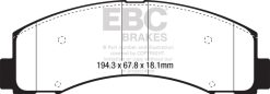 Alternative view of EBC 2018+ Ford F-150 2.7L Twin Turbo (2WD) Yellowstuff Front Brake Pads