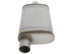 Alternative view of aFe MACH Force-Xp Muffler 2-1/2 IN ID Offset/Center x 9 IN W x 4 IN H x 14 IN L - Oval Body