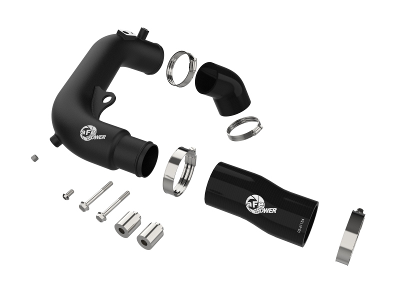 aFe 2024+ Jeep Wrangler JL L4-2.0L (t) BladeRunner 2-1/2in Aluminum Hot Charge Pipe - Black - Image 2