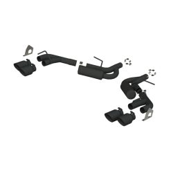 Alternative view of MBRP 16-19 Chevrolet Camaro V6 2.5in BLK NPP Dual Axle Back Exhaust w/ 4in Quad Dual Wall Tips