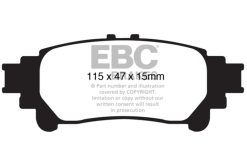 Alternative view of EBC 13+ Lexus GS350 3.5 RWD Yellowstuff Rear Brake Pads
