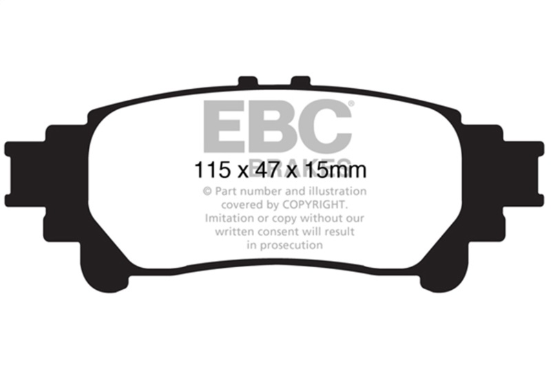 EBC 13+ Lexus GS350 3.5 RWD Yellowstuff Rear Brake Pads - Image 2