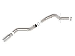Alternative view of aFe Large Bore-HD 5in 409SS DPF-Back Exhaust System w/Pol Tip 24-25 GM Diesel Trucks V8-6.6L(td) L5P