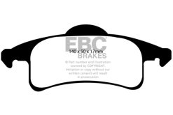 Alternative view of EBC 99-02 Jeep Grand Cherokee 4.0 (ATE) Yellowstuff Rear Brake Pads