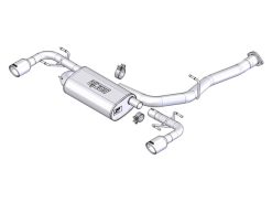 Borla 03-09 Mazda RX-8 1.3L Single Round Rolled Angle-Cut Cat-Back Exhaust - Image 4