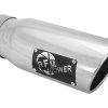 aFe MACH Force-Xp Universal Exhaust Tip 3-1/2 IN Inlet x 4-1/2 IN Outlet x 12 IN L- Polished Tip