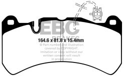 Alternative view of EBC 2016+ Alfa Romeo Giulia 2.9L Twin Turbo Bluestuff Front Brake Pads