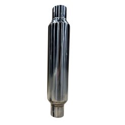 Kooks 2.5in Round Clamp In Muffler 14in Long Polished Stainless Steel - Image 6