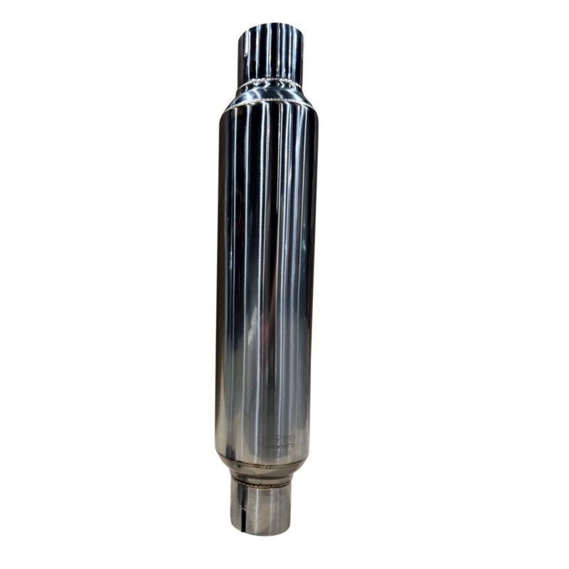 Kooks 2.5in Round Clamp In Muffler 14in Long Polished Stainless Steel - Image 6