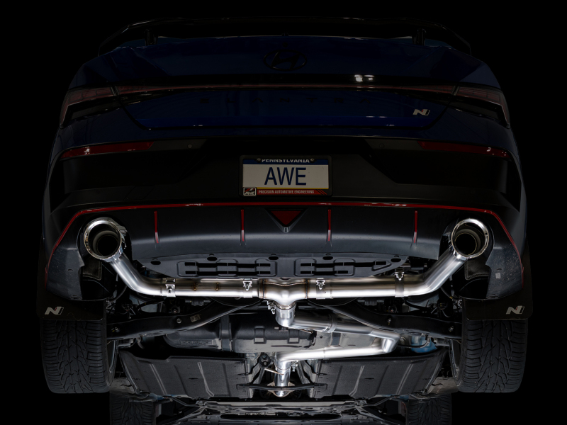 AWE Tuning 22-26 Hyundai Elantra N Track Edition Cat-Back Exhaust - Chrome Silver Tips - Image 11