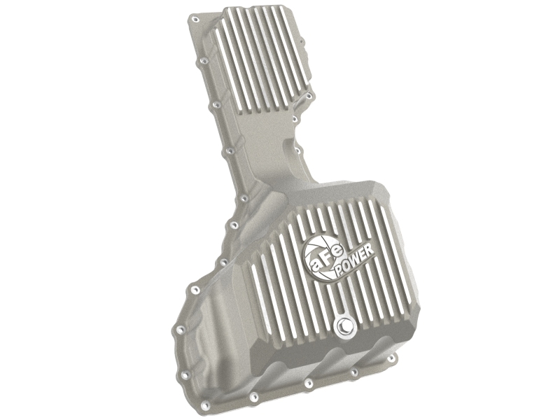 aFe GM Diesel Trucks 20-25 V8-6.6L L5P POWER Street Series Engine Oil Pan Raw w/ Machined Fins - Image 3
