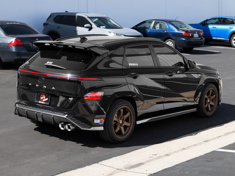 aFe Takeda 2-1/2in 304 Stainless Steel Axle-Back Exhaust w/ Polished Tip Hyundai Kona 24-26 L4-1.6L - Image 4