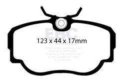 Alternative view of EBC Racing 83-85 BMW 318 1.8L (E30) RP-X Front Brake Pads
