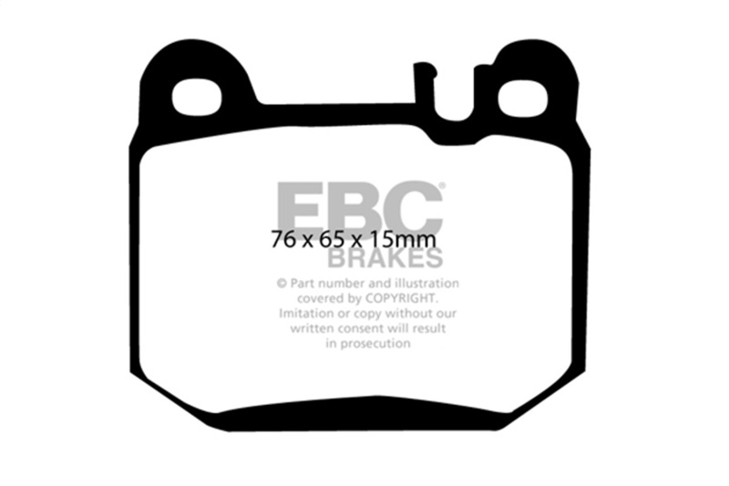EBC 04-07 Maserati Quattroporte 4.2 Yellowstuff Rear Brake Pads - Image 2