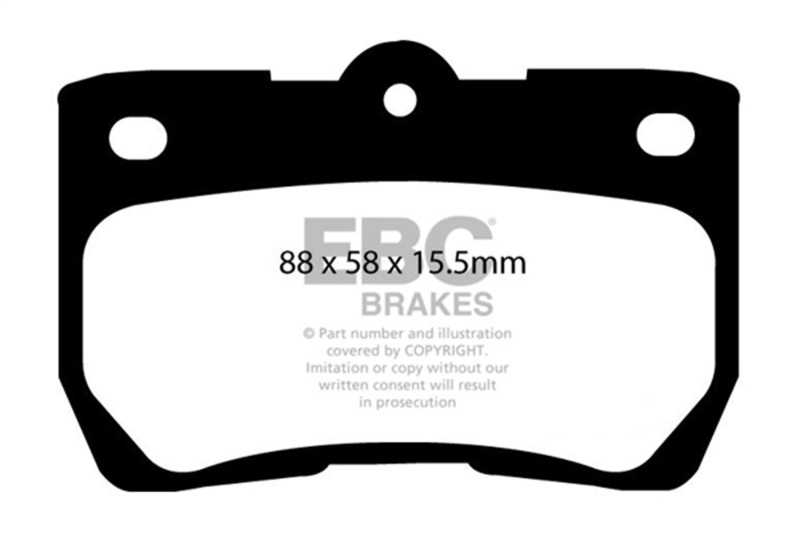 EBC 06-07 Lexus GS300 3.0 Yellowstuff Rear Brake Pads - Image 2