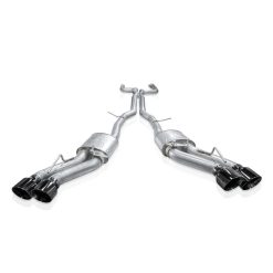 Alternative view of Stainless Works 22-25 Cadillac CT5-V Blackwing Catback Exhaust - Black Chrome Tips