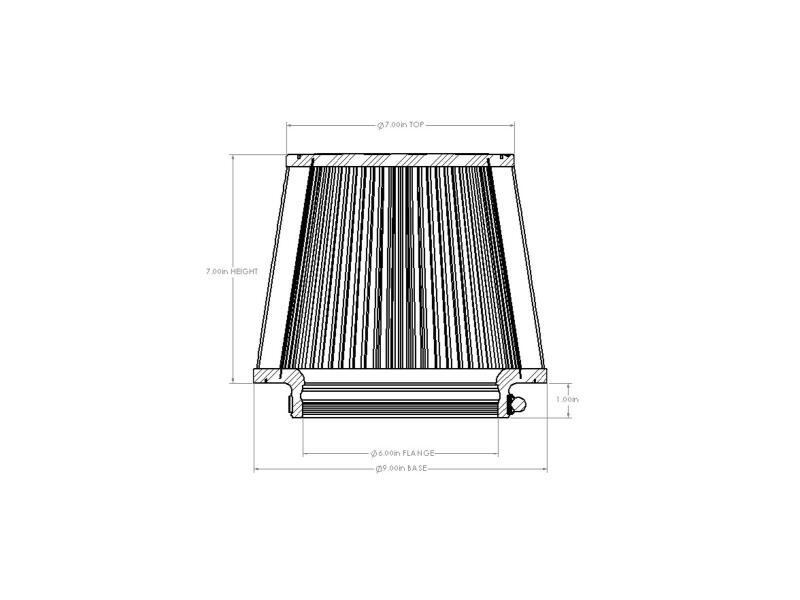 aFe Magnum FORCE Intake Replacement Air Filter w/ D2 Dura-Dry Media 6in F x 9in B x 7in T x 7in H - Image 6